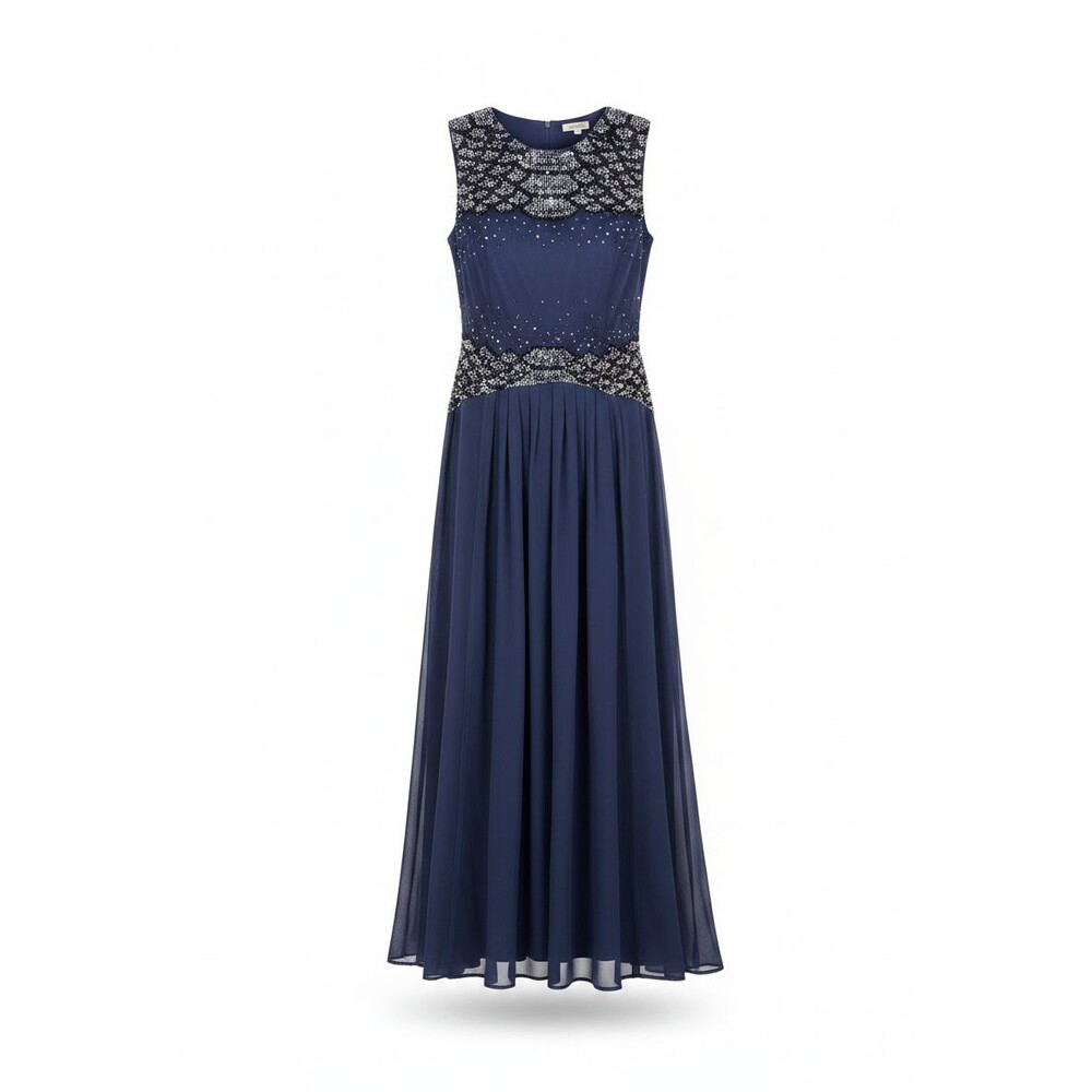 8 by YOOX Women's Navy Sleeveless Maxi Dress Size 44 NWT